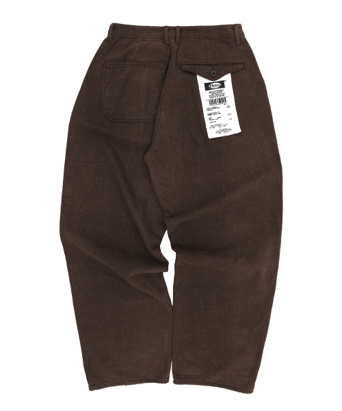 Receipt Washed Curved Pants Brown