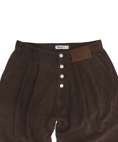 Receipt Washed Curved Pants Brown