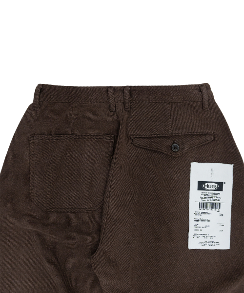 Receipt Washed Curved Pants Brown