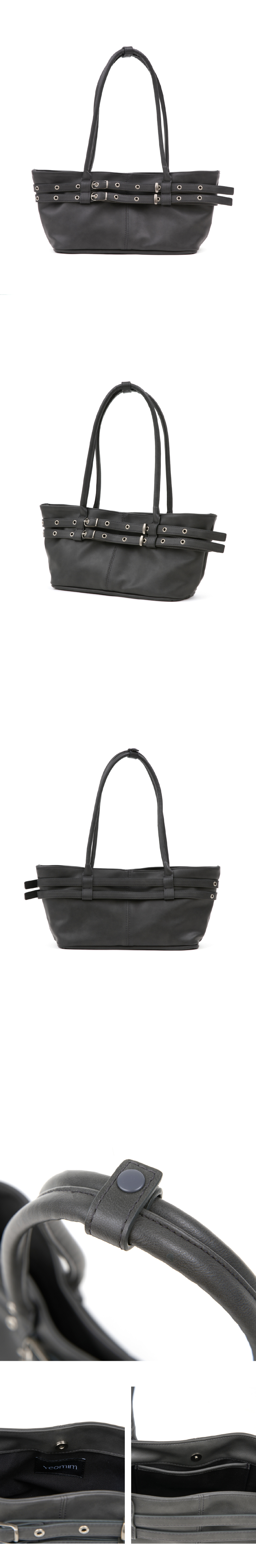 MINI BELTED BOAT BAG - 5 COLORS CHARCOAL