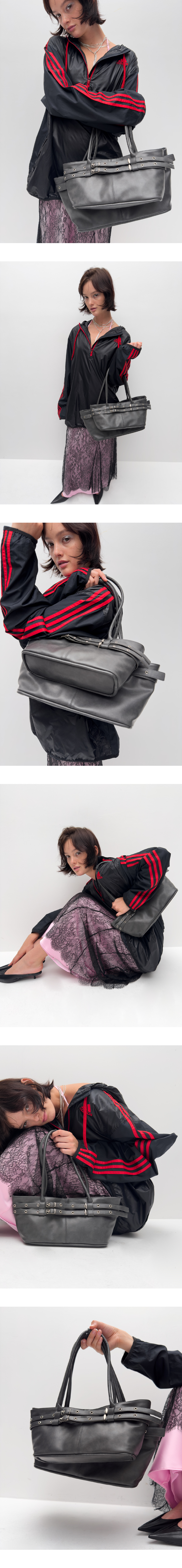 MINI BELTED BOAT BAG - 5 COLORS CHARCOAL