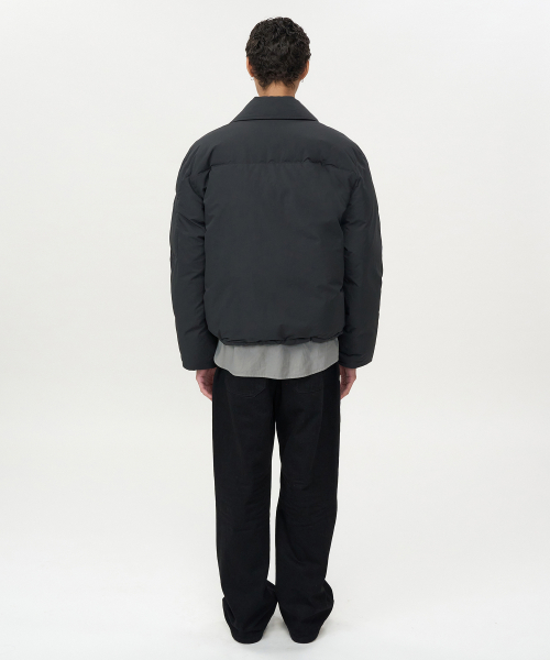 Collar Flight Down Puffer Black