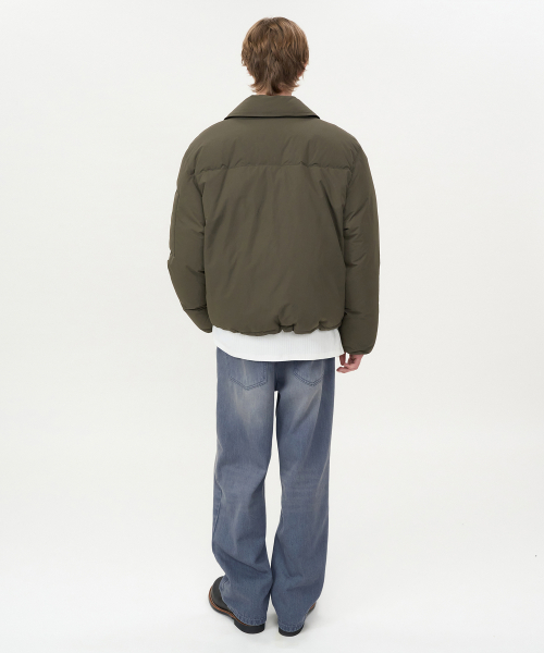 Collar Flight Down Puffer Khaki