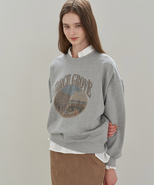 Grove Print Свитшот_Grey