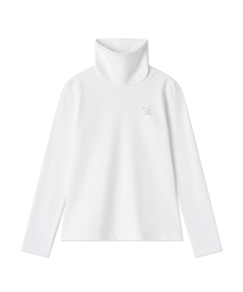 Soft Touch Fleece Водолазка Футболка женская - Off White