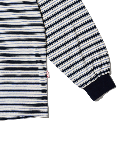 STRIPE LONG SLEEVE-IVORY