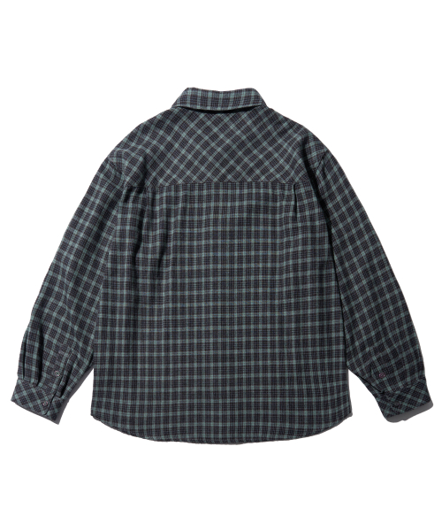 GLEN CHECK POCKET SHIRTS-GREEN