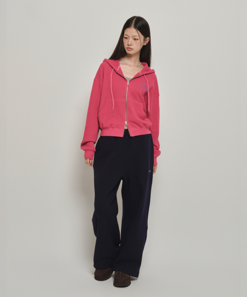 HOMEGIRL WAFFLE ZIP-UP (RED)