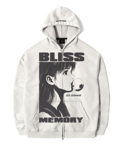 RG Bliss Washed Zip-up худи (Ecru)