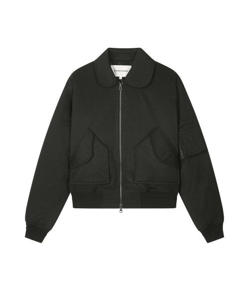 PADDED укороченный BOMBER куртка Чёрный