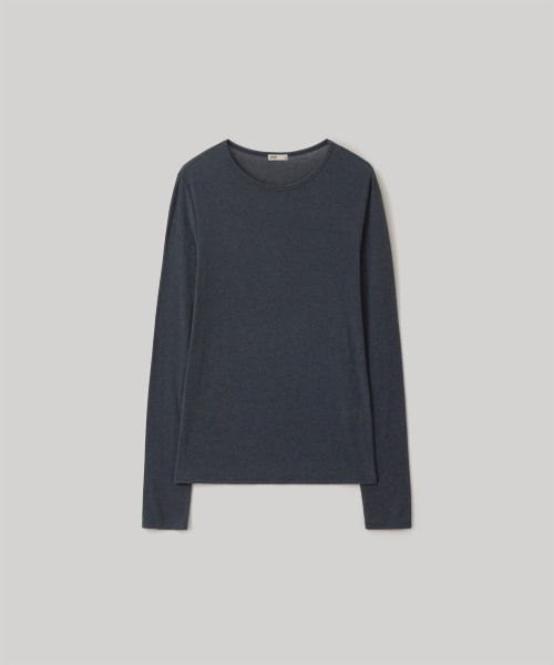 w. шерсть Blend Long Sleeve Tee (Navy)