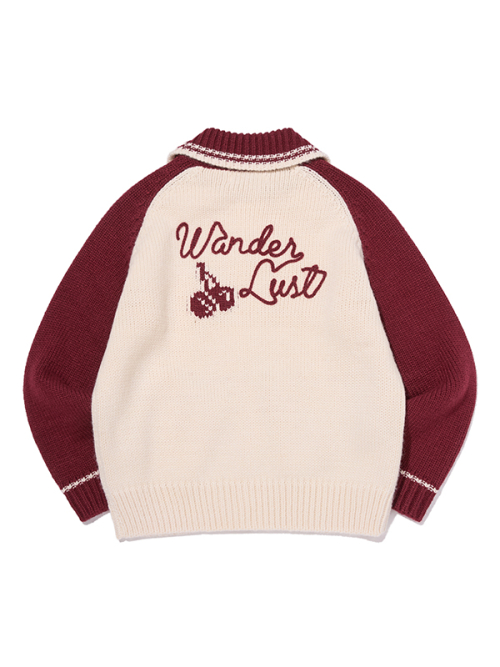Cowichan Loose Fit Вязаная зипка [Dark Red]