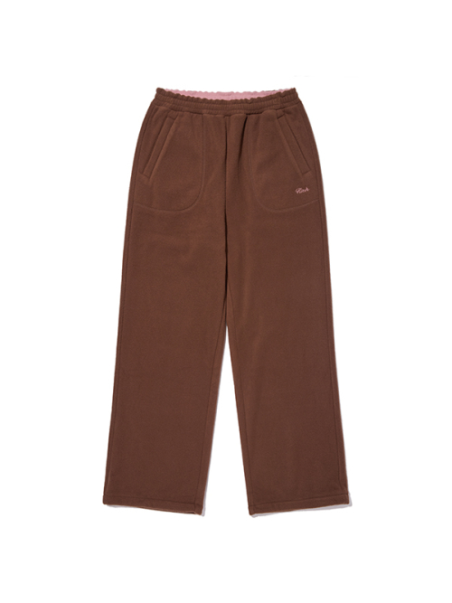 Флисовые широкие брюки [Brown]
