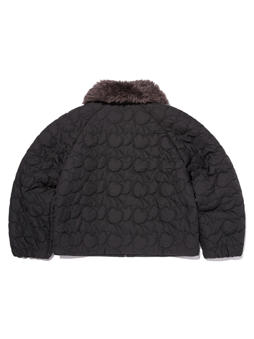 Стеганая куртка с искусственным мехом [Black]
