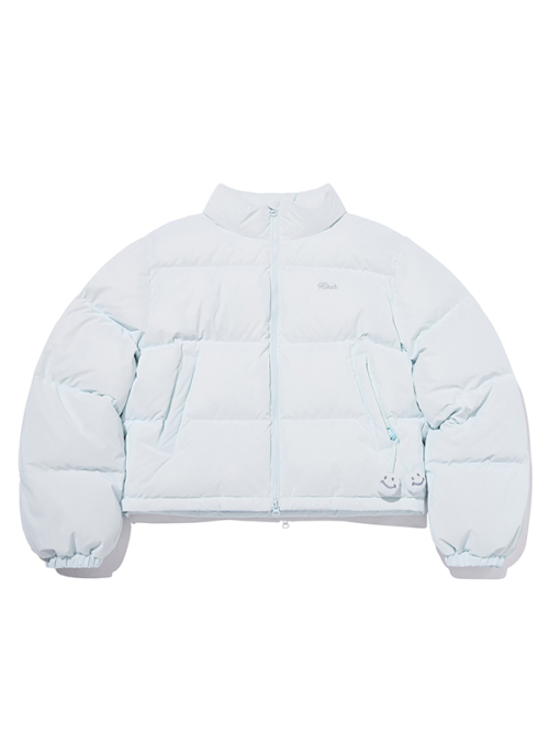 Укороченный пуховик с вишнями [Light Blue]