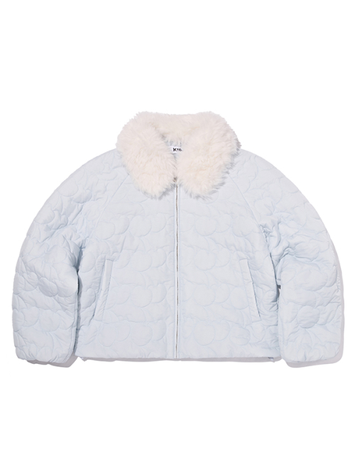 Стеганая куртка с искусственным мехом Cherry [Light Blue]