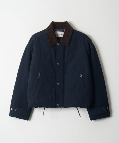 Contrast воротник Padded Blouson (NAVY)