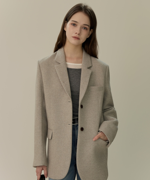 классические шерсть Twill Jacket_2Color