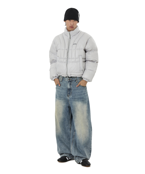 VERTICAL PANEL PUFFER куртка - LIGHT Серый