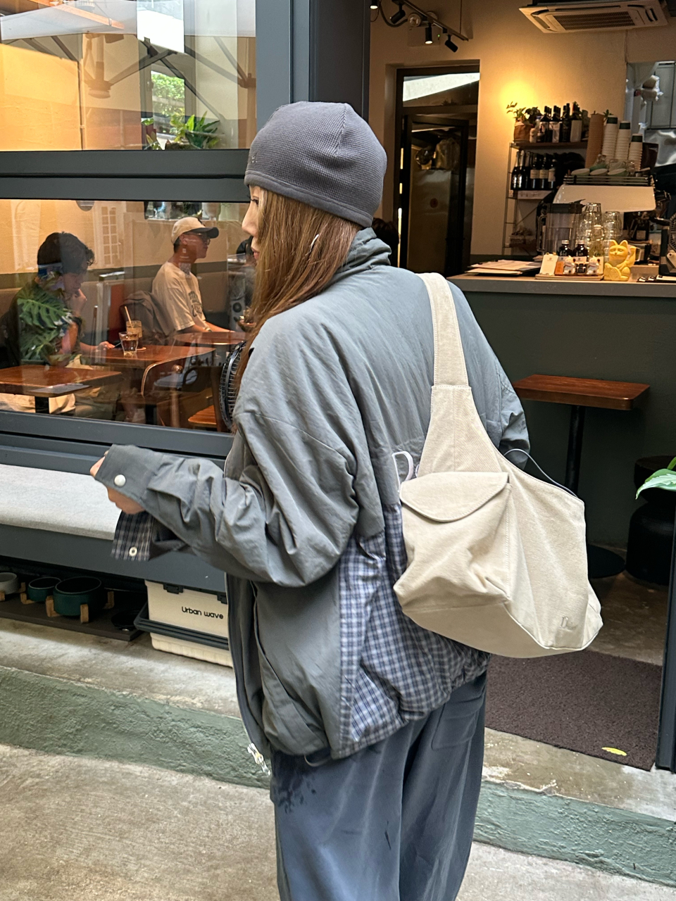 DEINET PEACH COTTON BUCKLE BAG