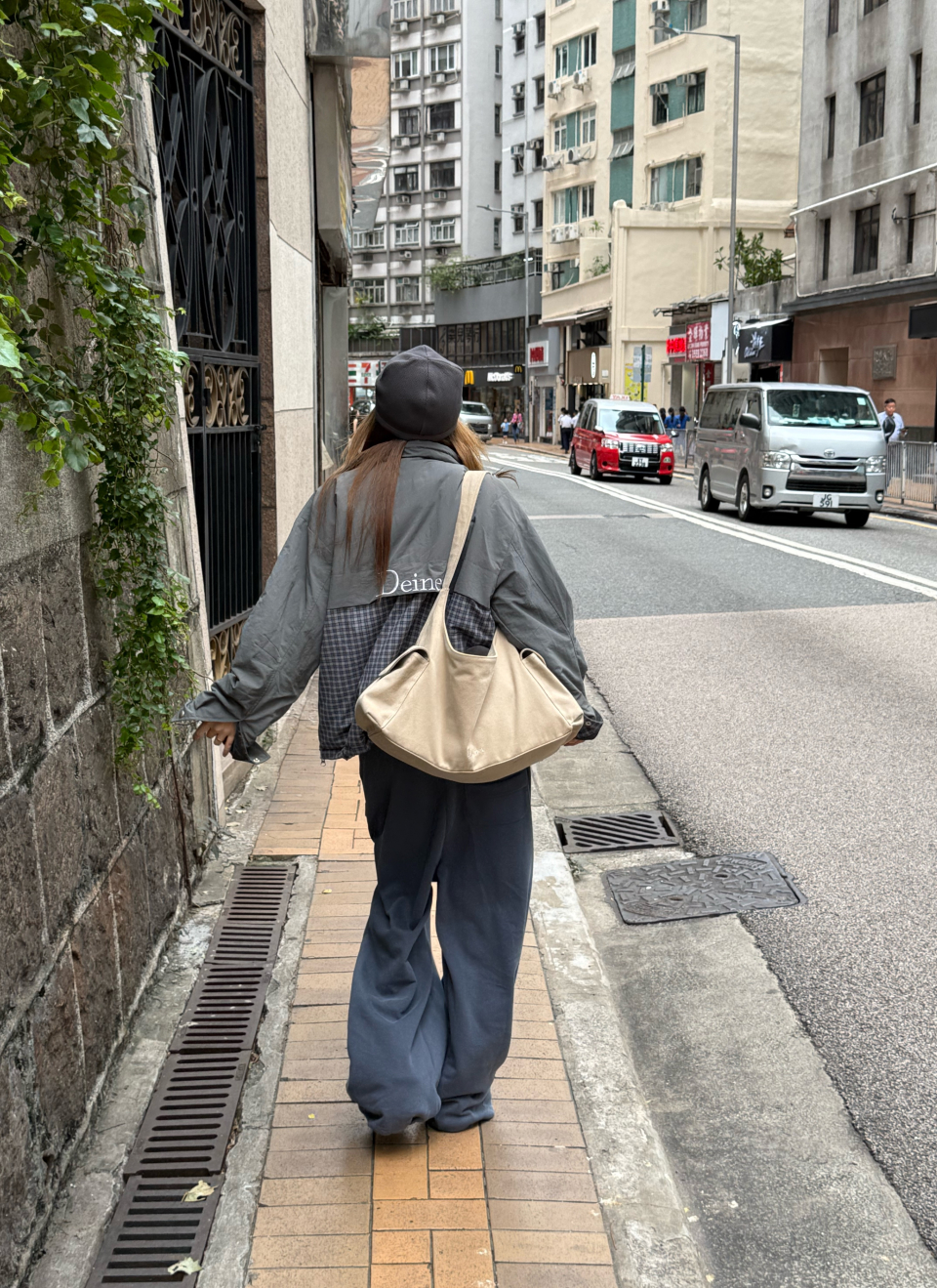 DEINET PEACH COTTON BUCKLE BAG