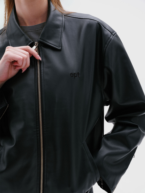 FAUX LEATHER JACKET (DEEP GREEN)