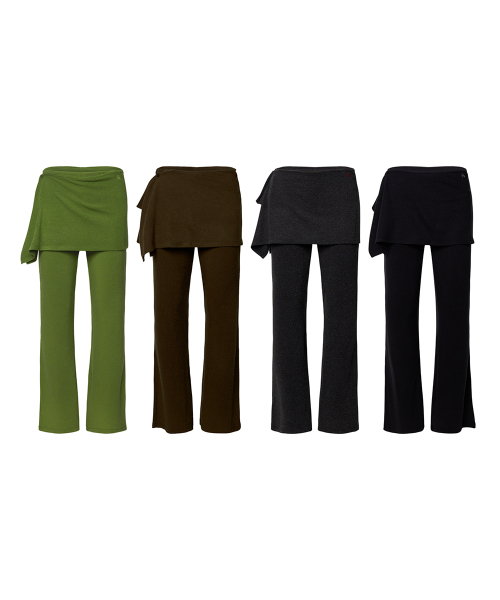 [SET] Юбка-брюки с пуговицами 4Color