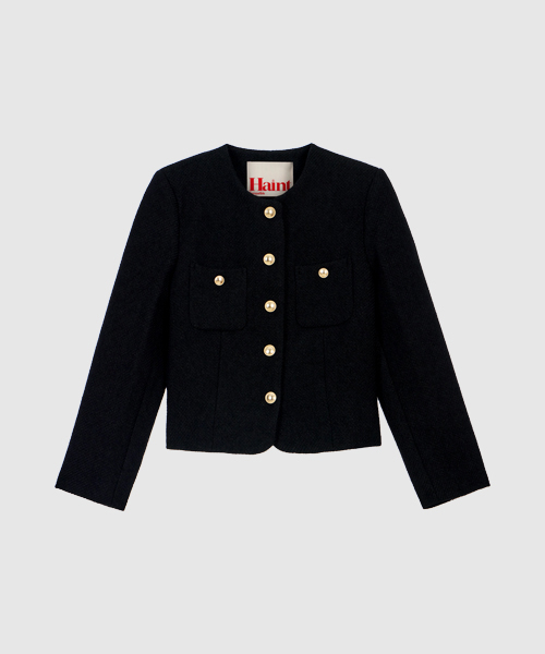 DEVON CLASSIC WOOL TWEED JACKET_BLACK
