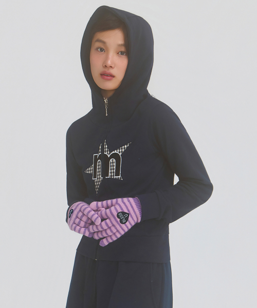 MP Highneck Hood Zip Up Navy