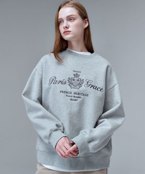 Свитшот оверсайз на флисе 5308 (Grey)