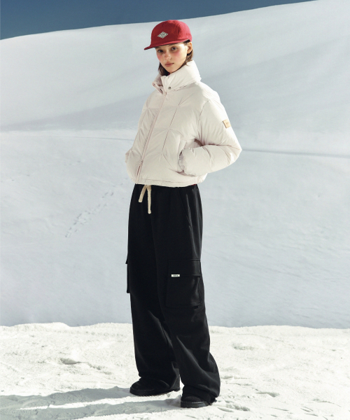 (W) Orta 2-Way Collar Duck Down Стёганка Light Pink