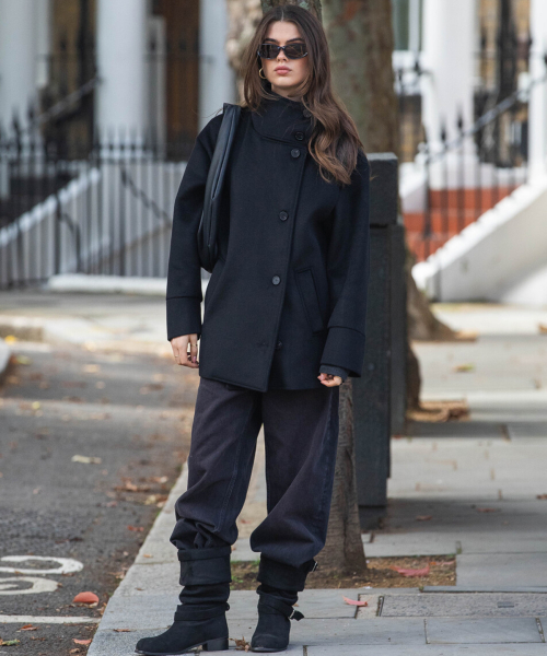 Double Breasted Coat (black)