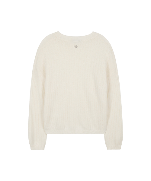 Вязаный джемпер Wool Emblem Cable Ivory