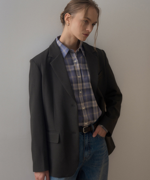 BENIE TAILORED JACKET_CHARCOAL