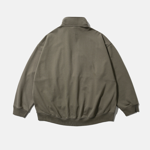 [AW25] BAGGY HALF-ZIP SWEAT / OLIVE