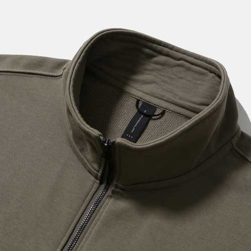 [AW25] BAGGY HALF-ZIP SWEAT / OLIVE