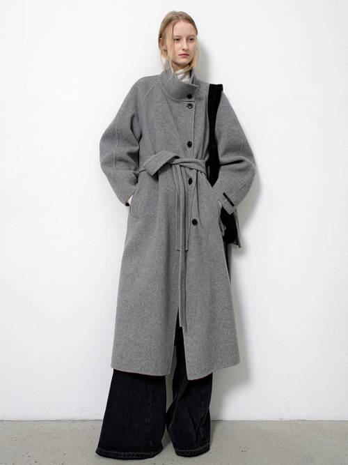 HIGH NECK VOLUME HANDMADE COAT S(CT-1462)