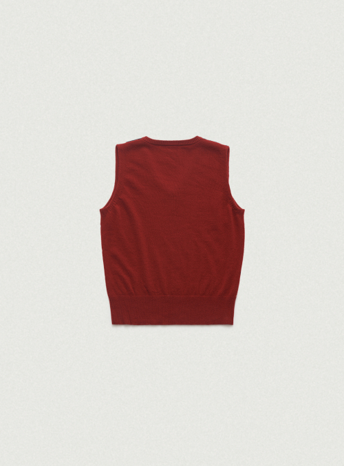 Caden Argyle Knit Vest_Burgundy