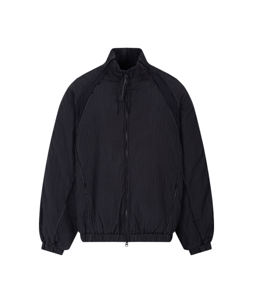 Плиссированный бомбер с кантом (Black)