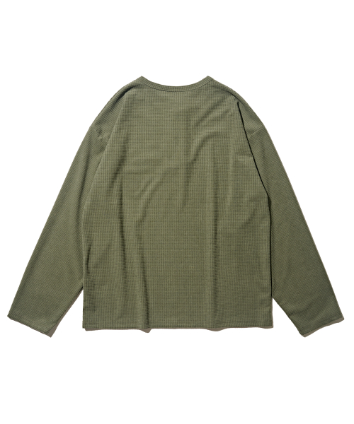Vintage Henley Neck Лонгслив (Khaki)