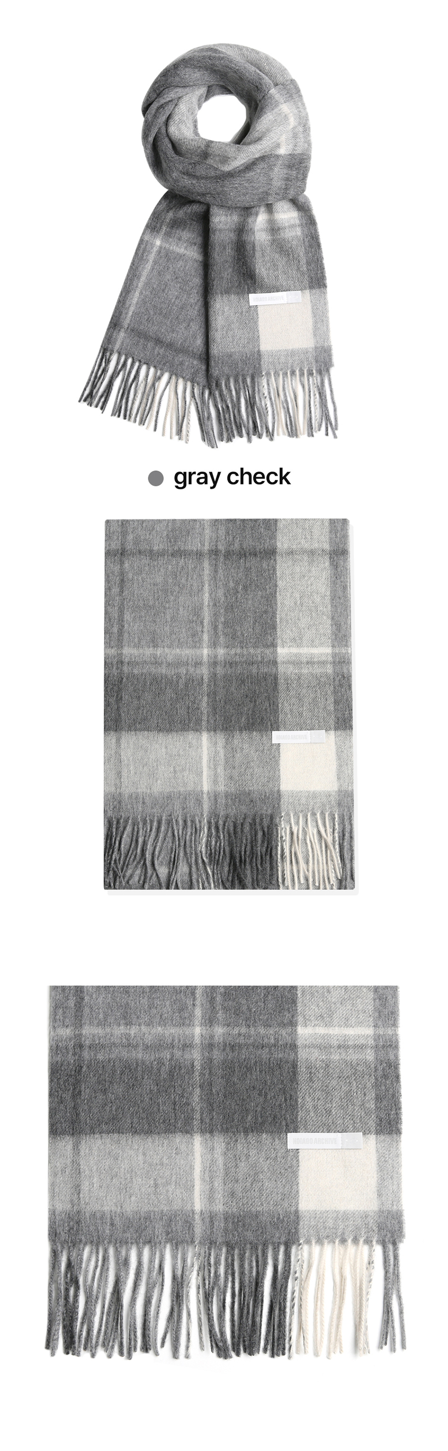 SOFT WOOL CHECK MUFFLER - 17 COLORS