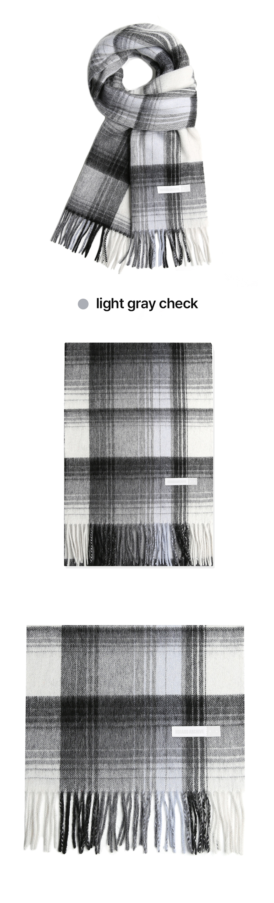 SOFT WOOL CHECK MUFFLER - 17 COLORS