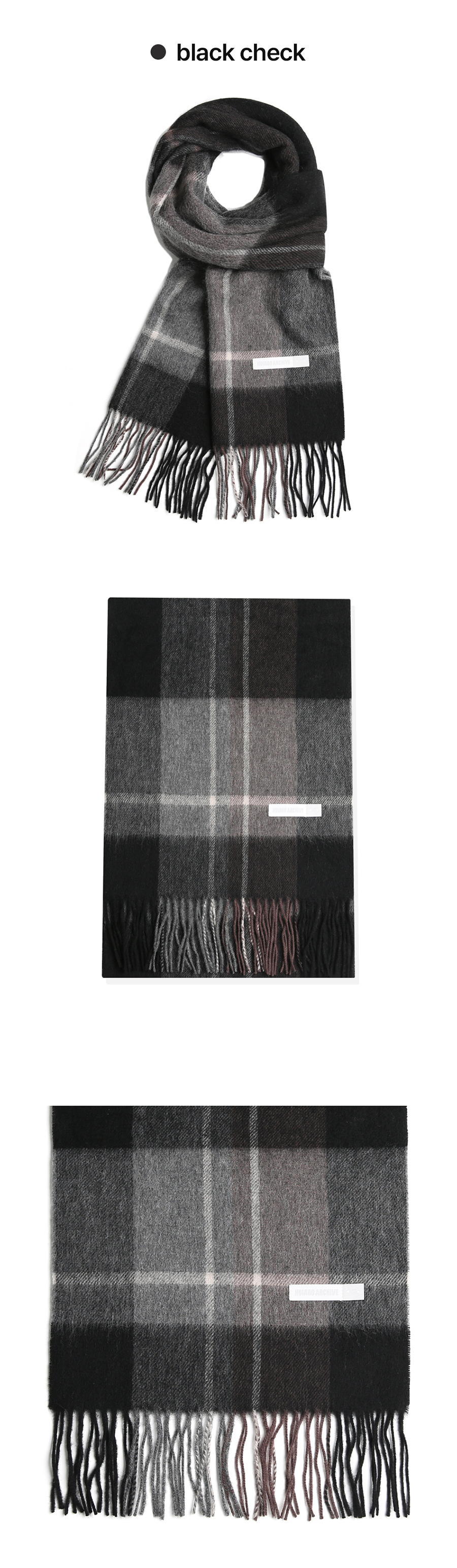 SOFT WOOL CHECK MUFFLER - 17 COLORS