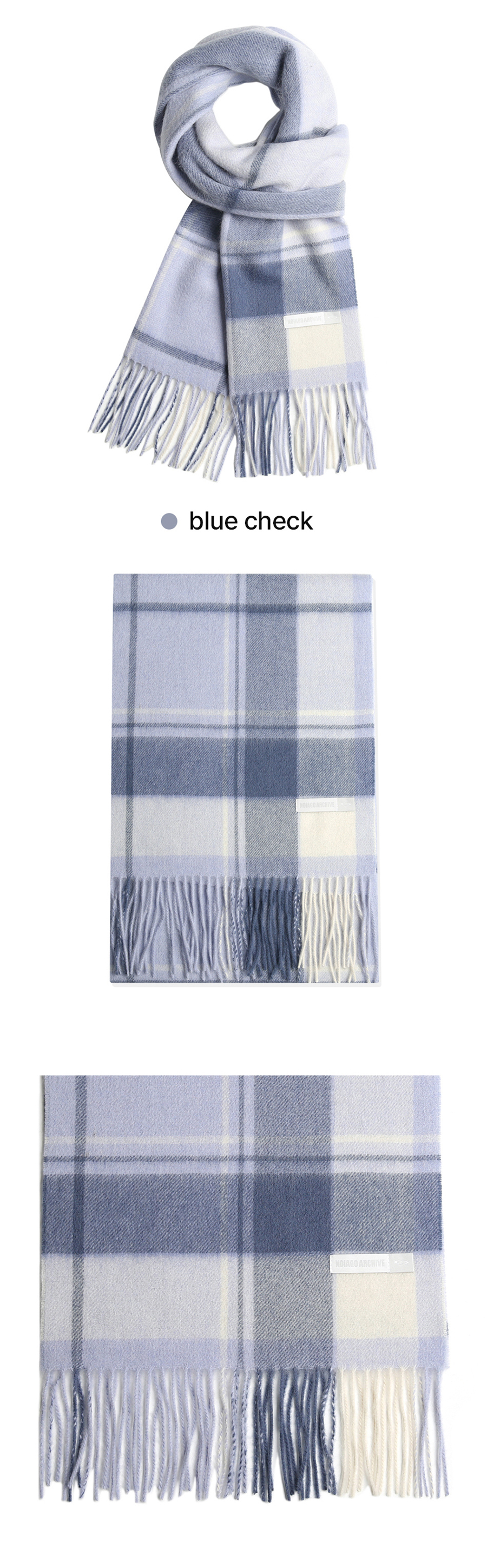SOFT WOOL CHECK MUFFLER - 17 COLORS
