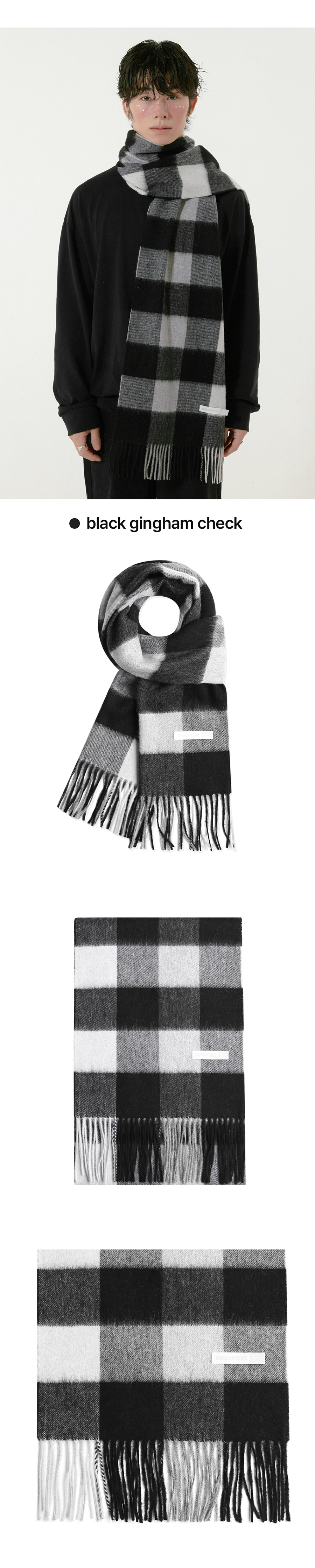 SOFT WOOL CHECK MUFFLER - 17 COLORS