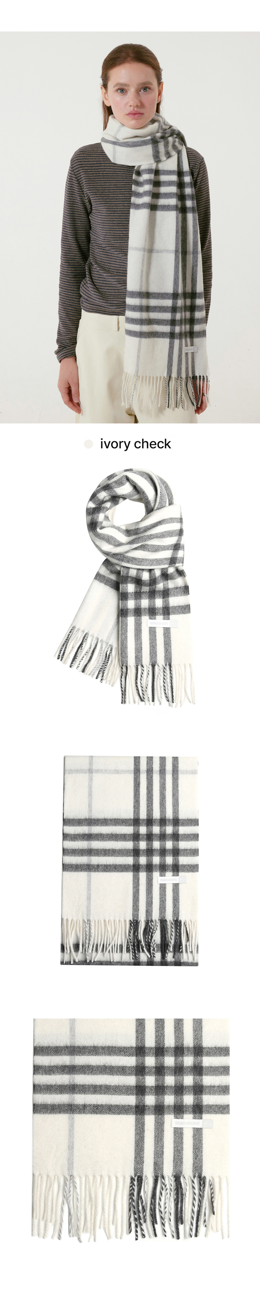 SOFT WOOL CHECK MUFFLER - 17 COLORS