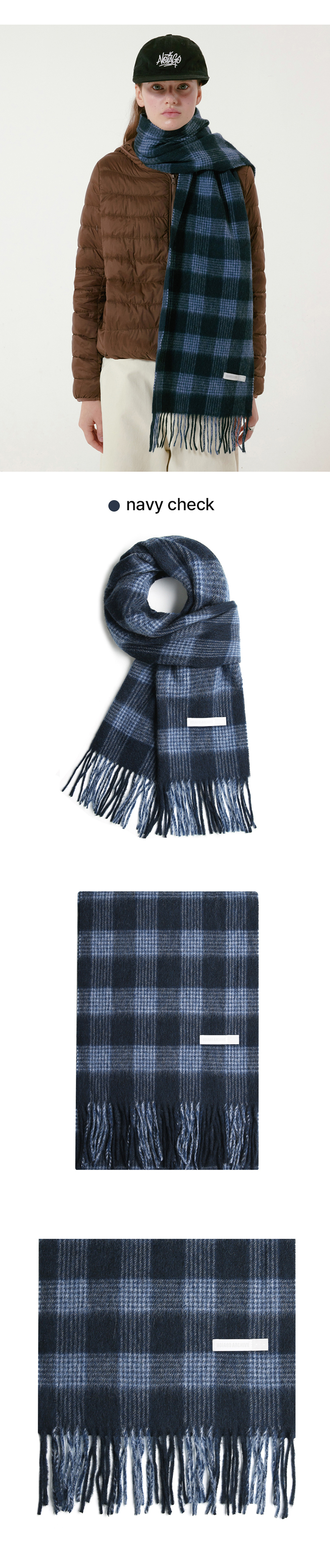 SOFT WOOL CHECK MUFFLER - 17 COLORS