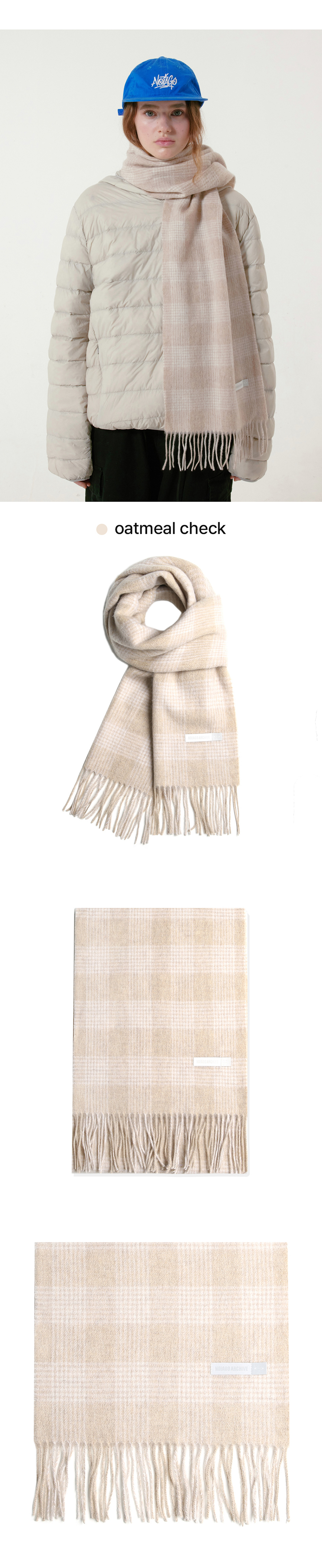 SOFT WOOL CHECK MUFFLER - 17 COLORS