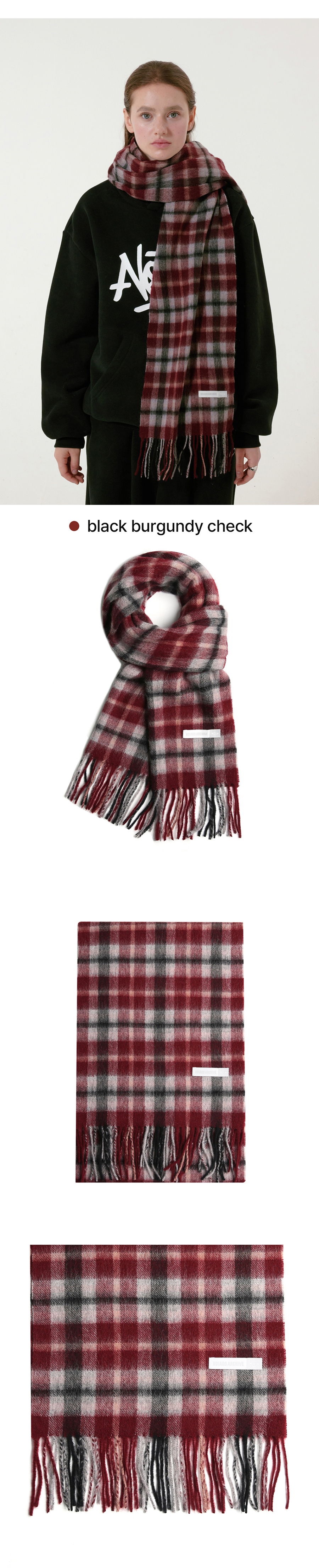 SOFT WOOL CHECK MUFFLER - 17 COLORS