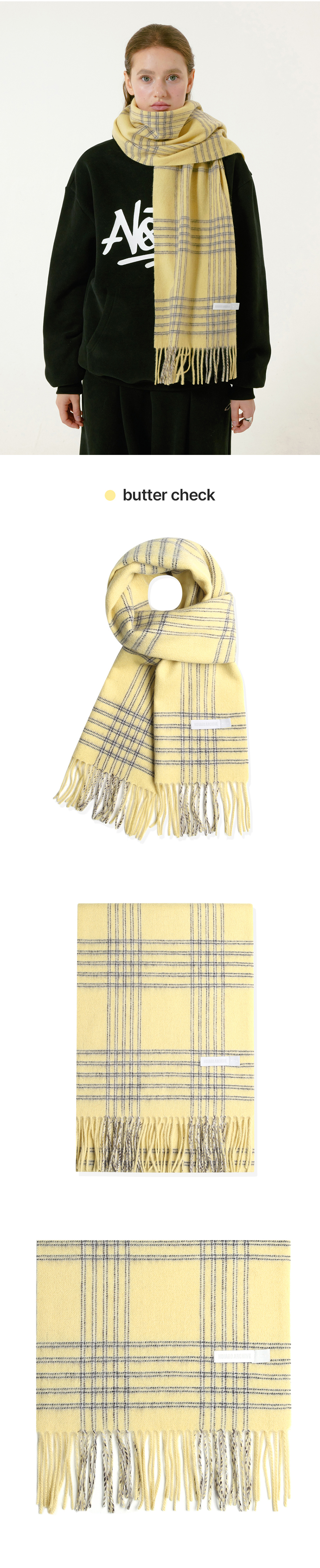 SOFT WOOL CHECK MUFFLER - 17 COLORS